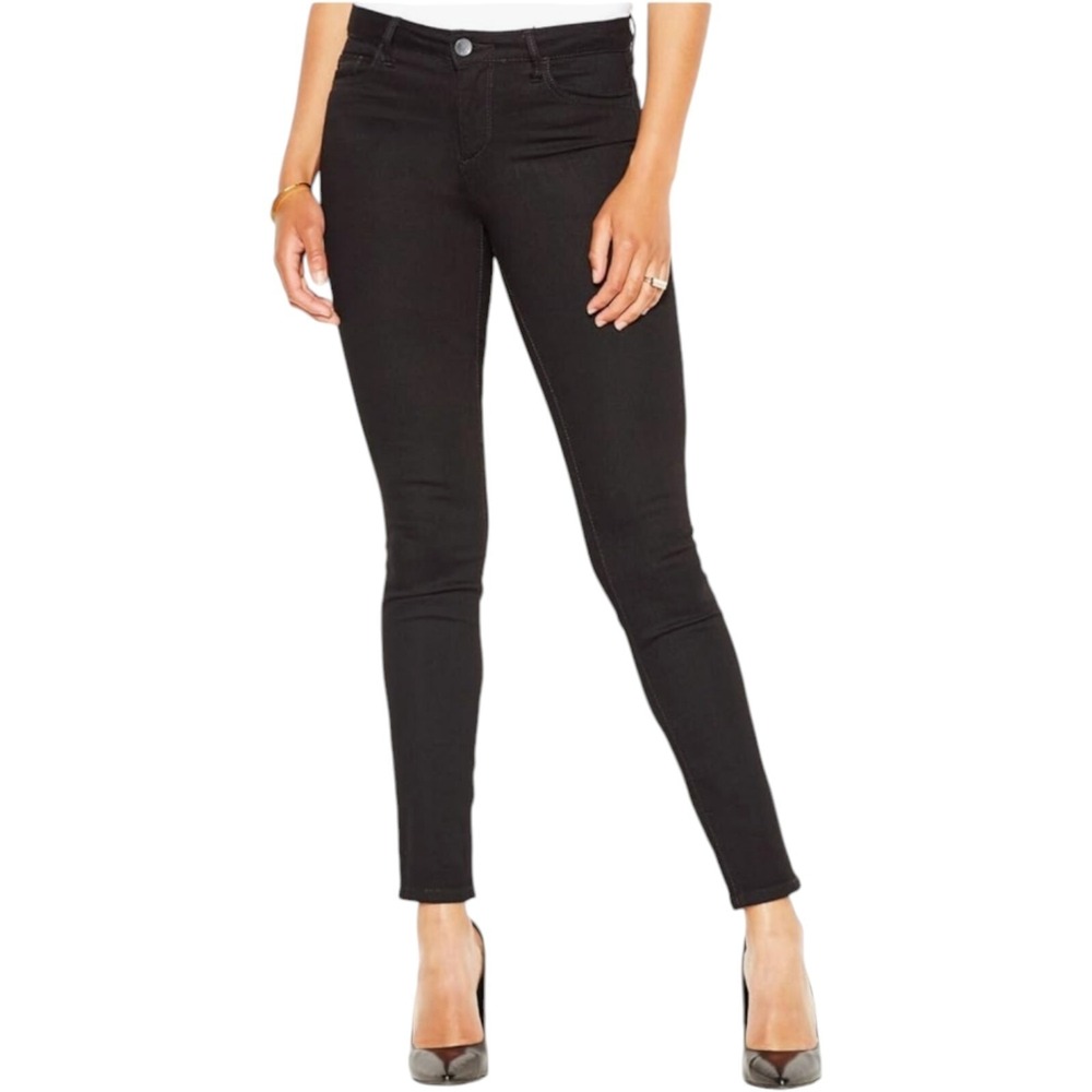 RACHEL ROY Replenishment Jeans‎ Women 27 Black Mid Rise Skinny Stretch Denim